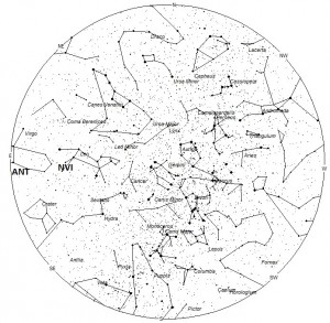 Radiant Positions at 8pm local daylight time