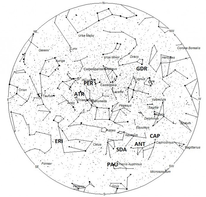 Radiant positions at 4am LDT