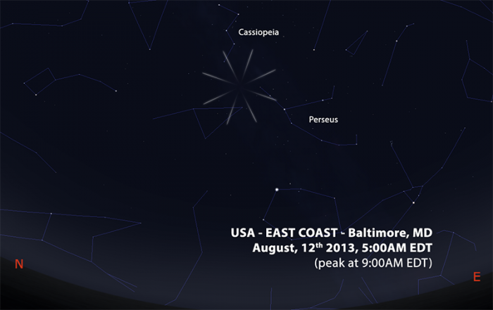 perseids 2013 US EAST COAST