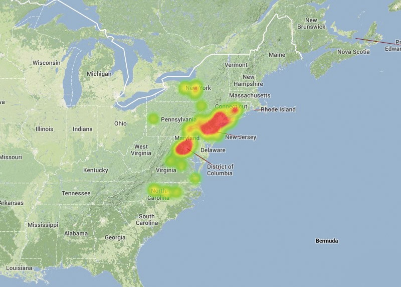 Heat Map – AMS Event #2595-2013