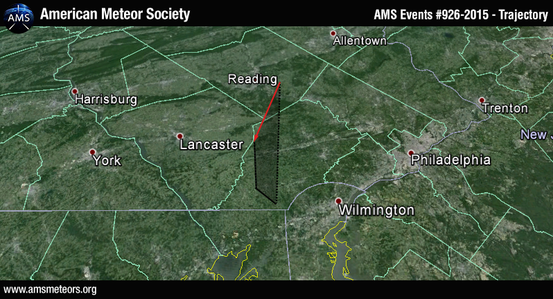 AMS Event 936-2015 - Estimated Trajectory