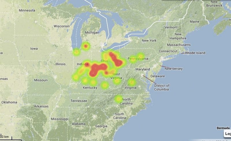 Heat Map for AMS Event 2013 1185