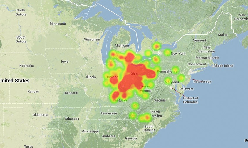 Trajectory For Ohio Fireball Meteor - September 27th, 2013 @ 11:30 PM Local Time