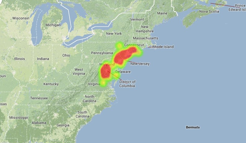 Heat Map For AMS Event 2456-2013